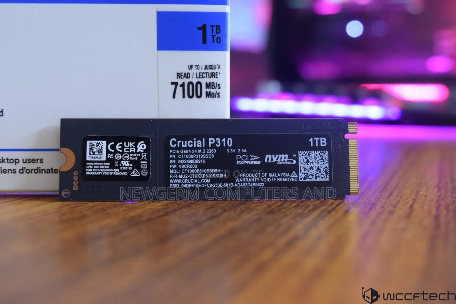 1tb Crucial P310 Nvme M.2 SSD Original Pullout gen4