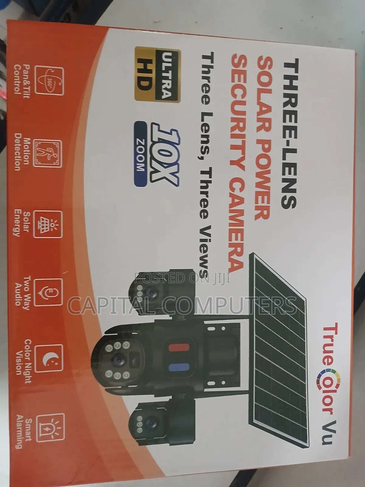 Three Lens Solar Powered Camera