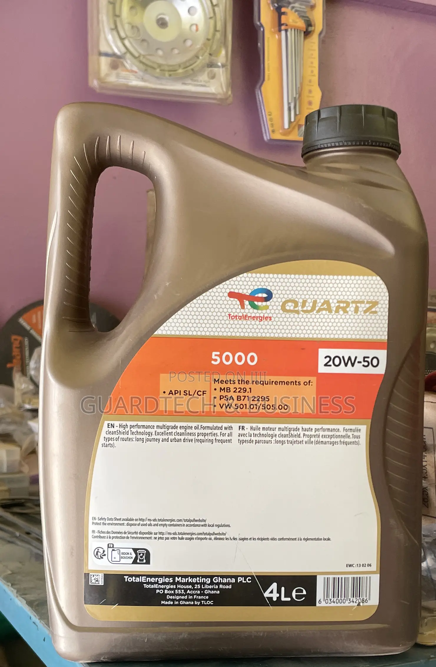 Total Engine Oil Quartz 5000 20W50