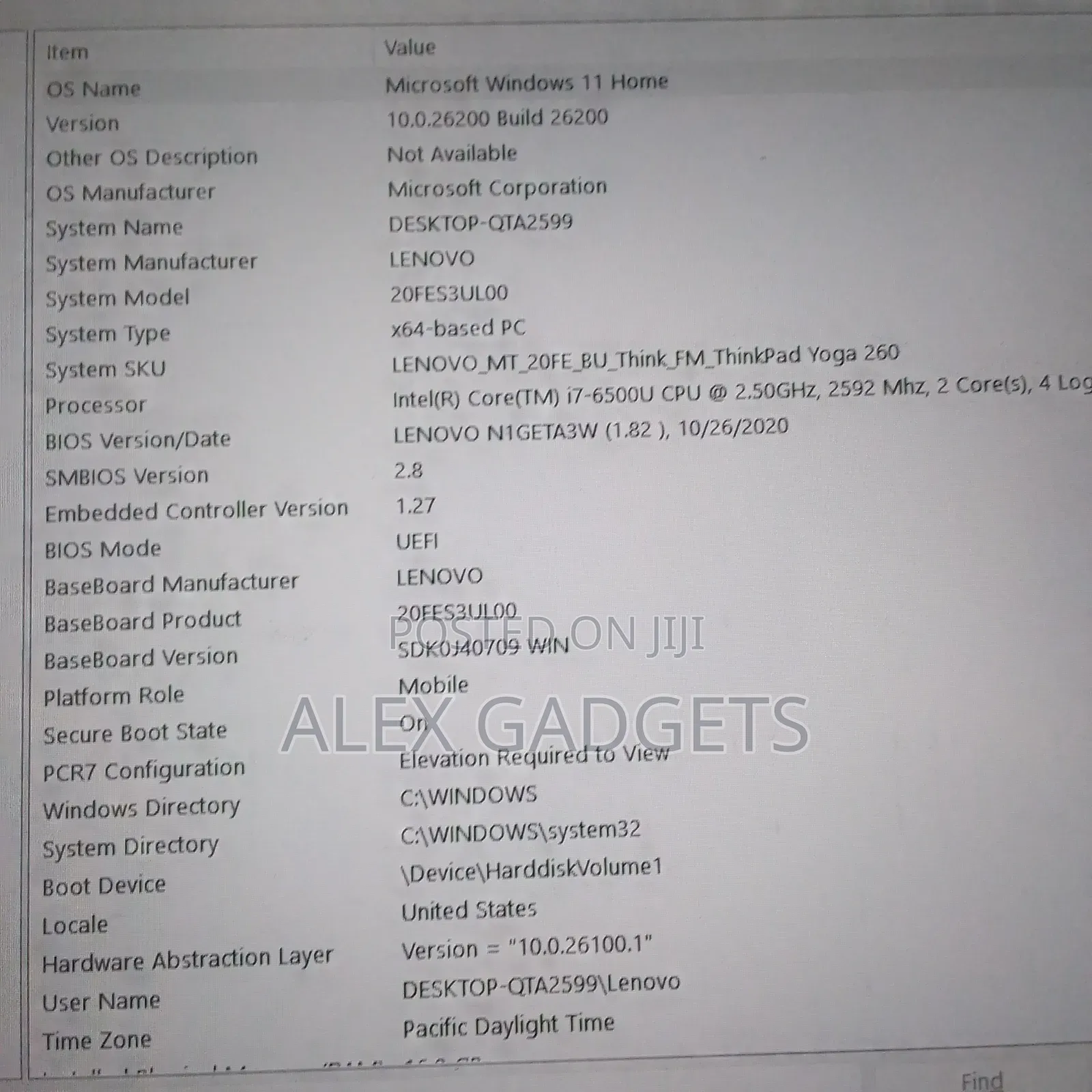 Laptop Lenovo Yoga 260 16GB Intel Core i7 SSD 512GB