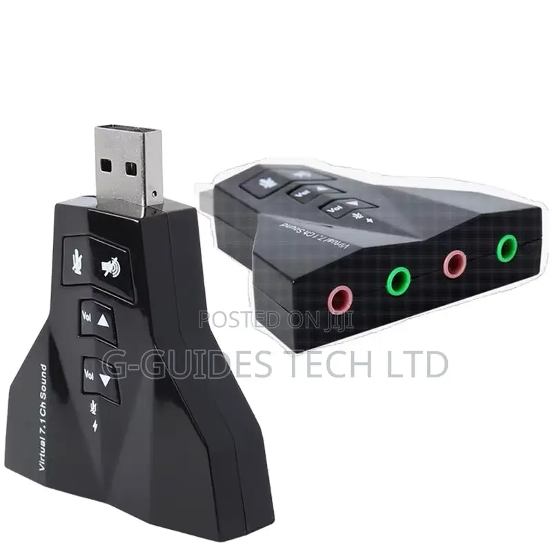 Virtual 7.1 Channel USB Sound Card Adapter