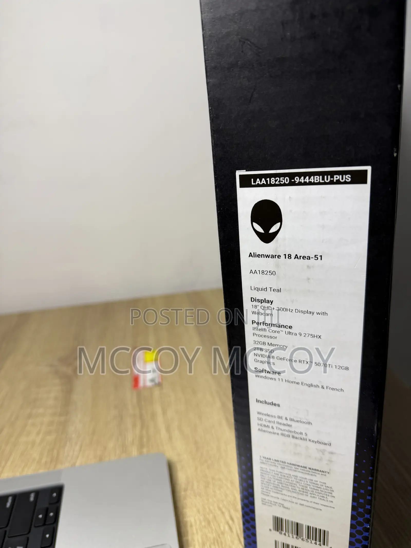 New Laptop Alienware 18 Area-51 32GB Nvidia SSD 2T