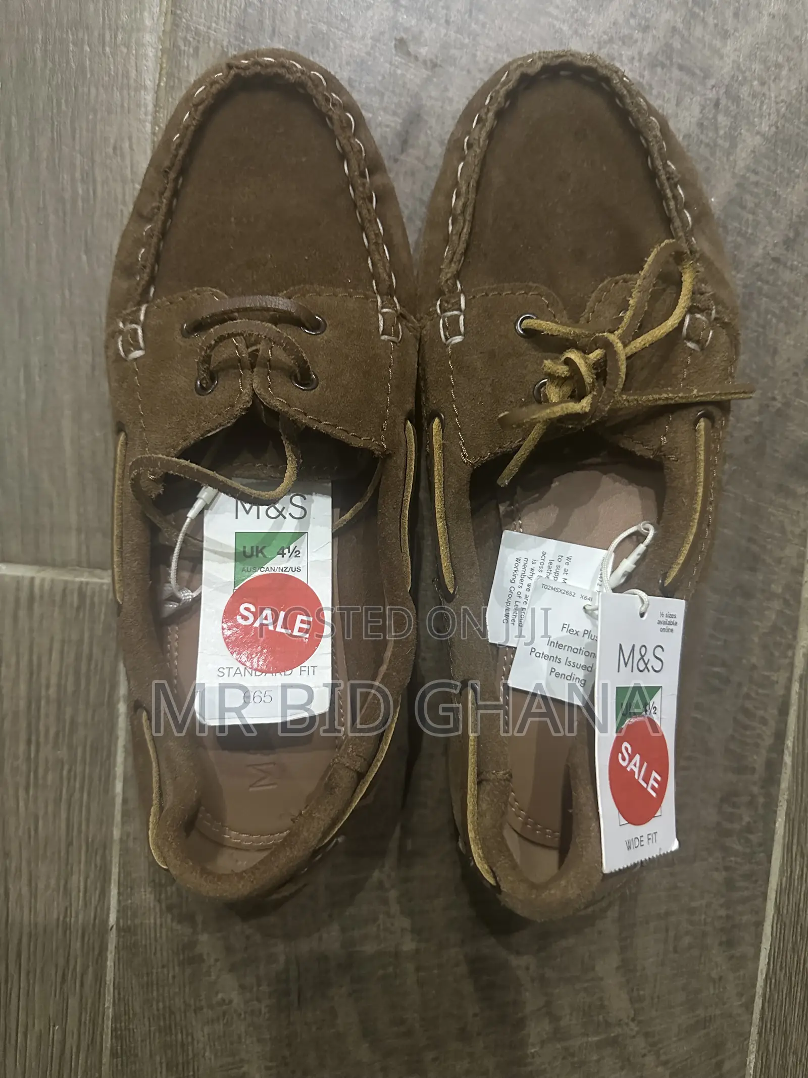 M S Women’s Brown Suede Boat Shoes – UK 41⁄2, New With Tags