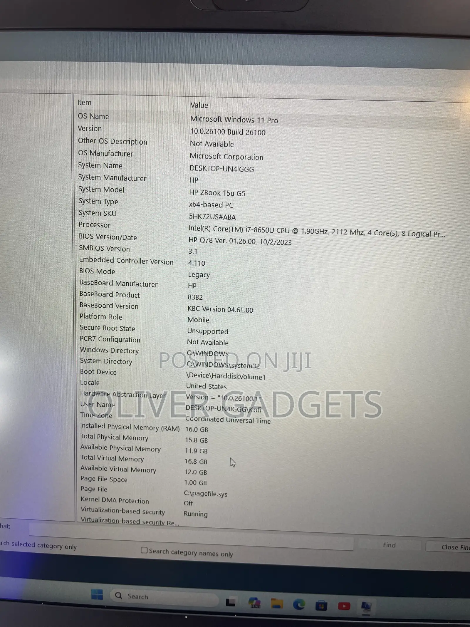 Laptop HP ZBook 15u G5 16GB Intel Core i7 SSD 512GB