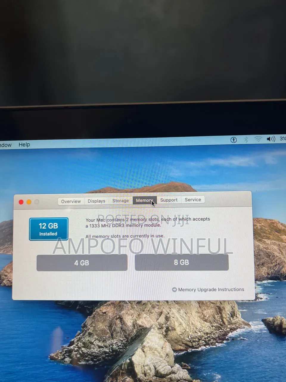 Laptop Apple MacBook Pro 2012 4GB Intel Core i5 HDD 500GB
