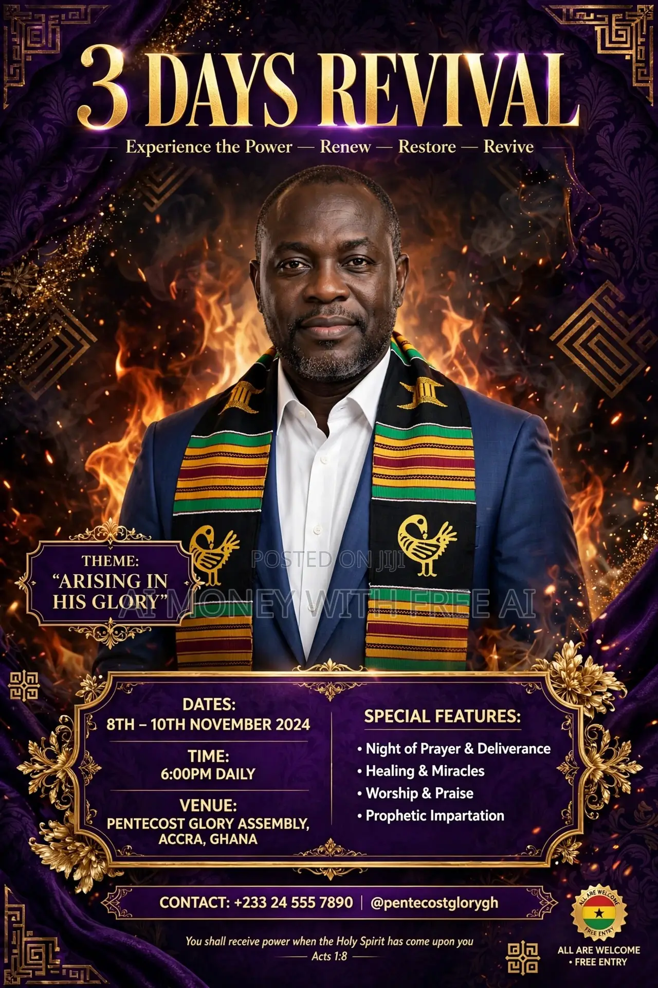 Premium Ghana Funeral/Wedding/Birthday Posters - 24hr Delivery