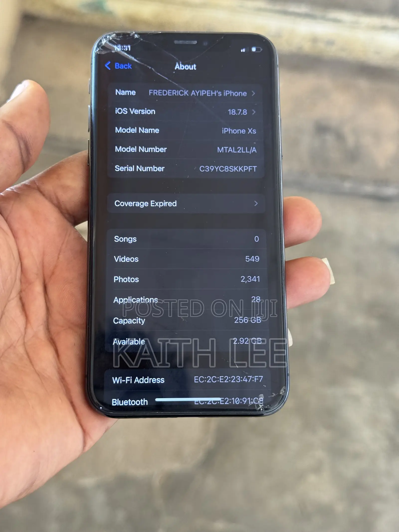 Apple iPhone XS 256 GB Black