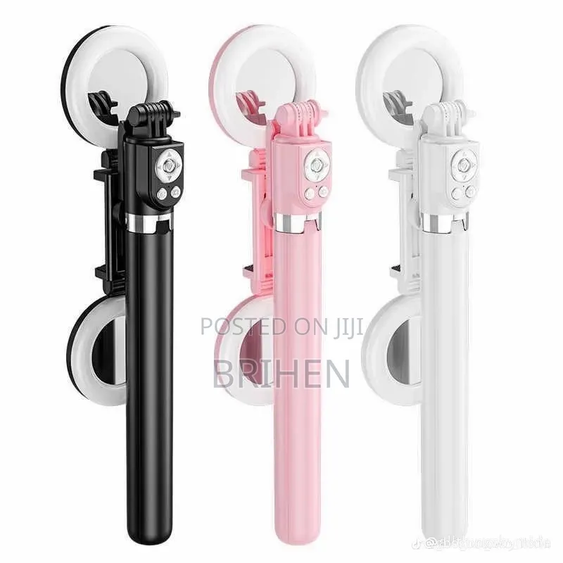 Bluetooth Selfie Stick Tripod With Built-in LED Ring Fill Light