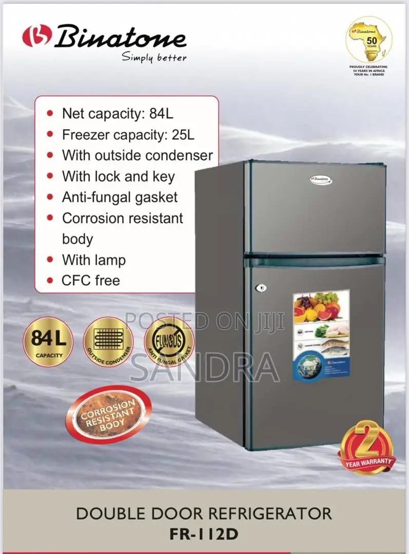 Binatone Double Door Refrigerator
