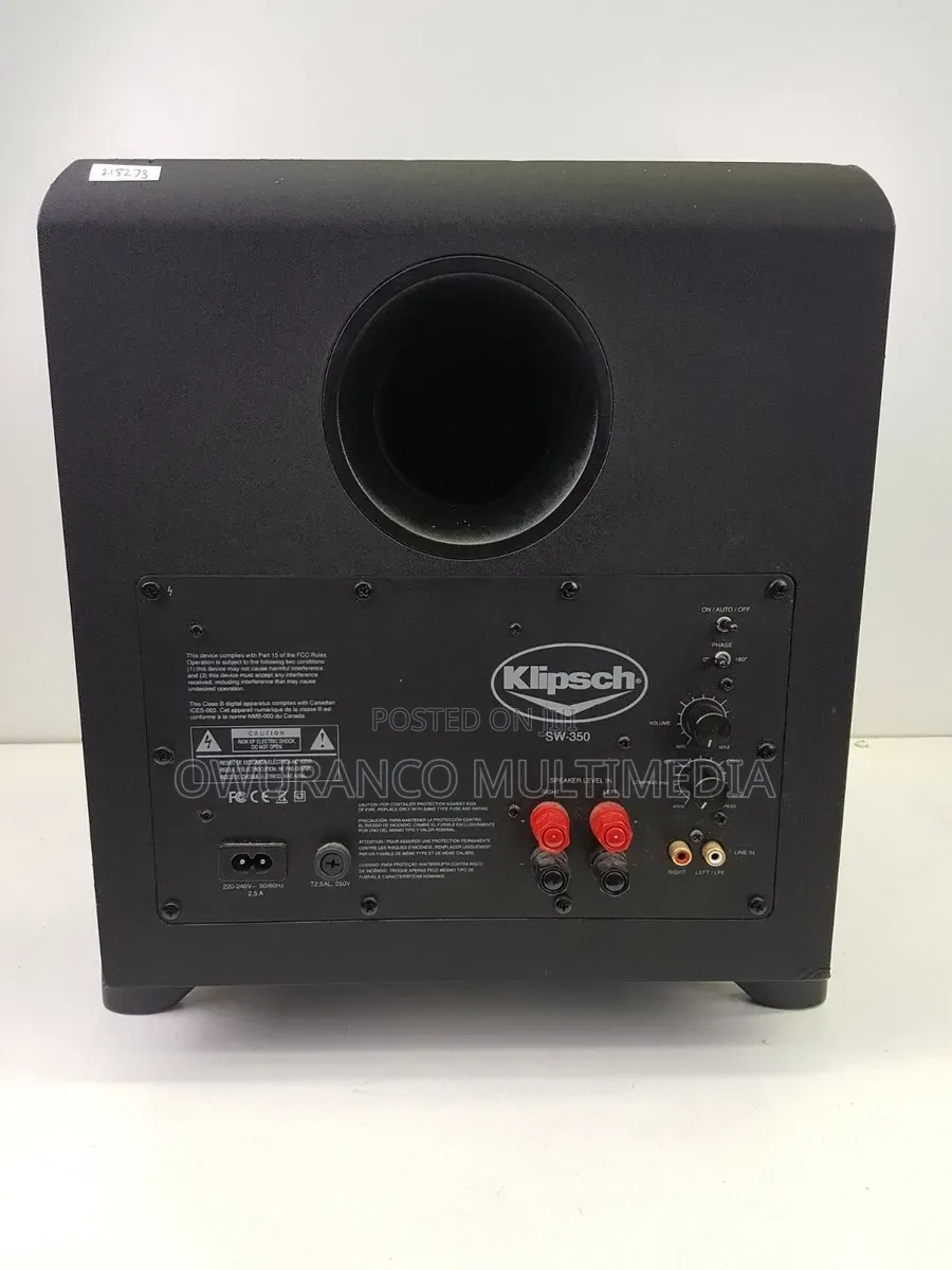 Klipsch Subwoofer Sw-350 Home Theatre Down Firing Subwoofer