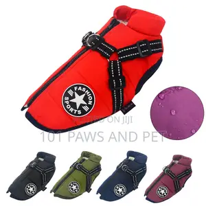 Dog Jacket W Harness,Cotton Warm Pet Coat