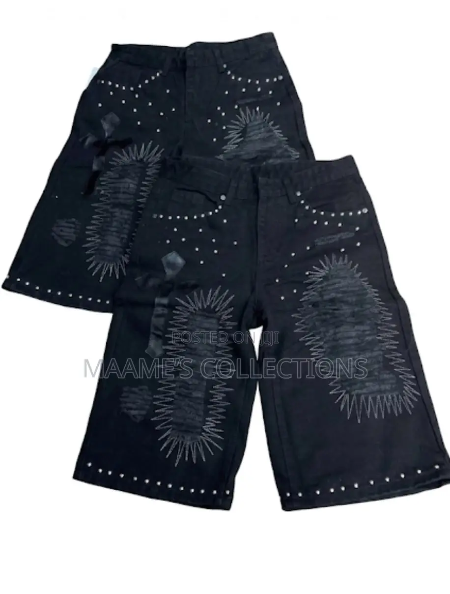Men’s 3 Quarter Baggy Denim Jorts / Shorts – Vintage Streetwear Jeans