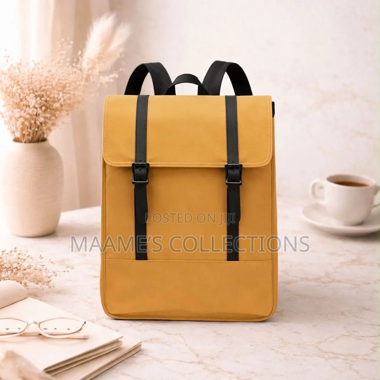 Elegant Leather Backpack | Unisex Laptop Travel Bag