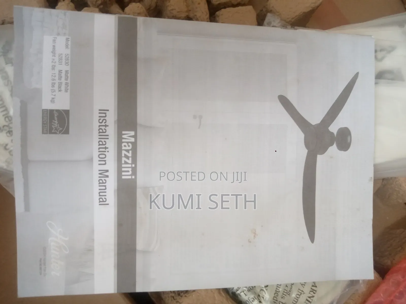 A Brand New Hunter 52in Mazzini Ceiling Fan.