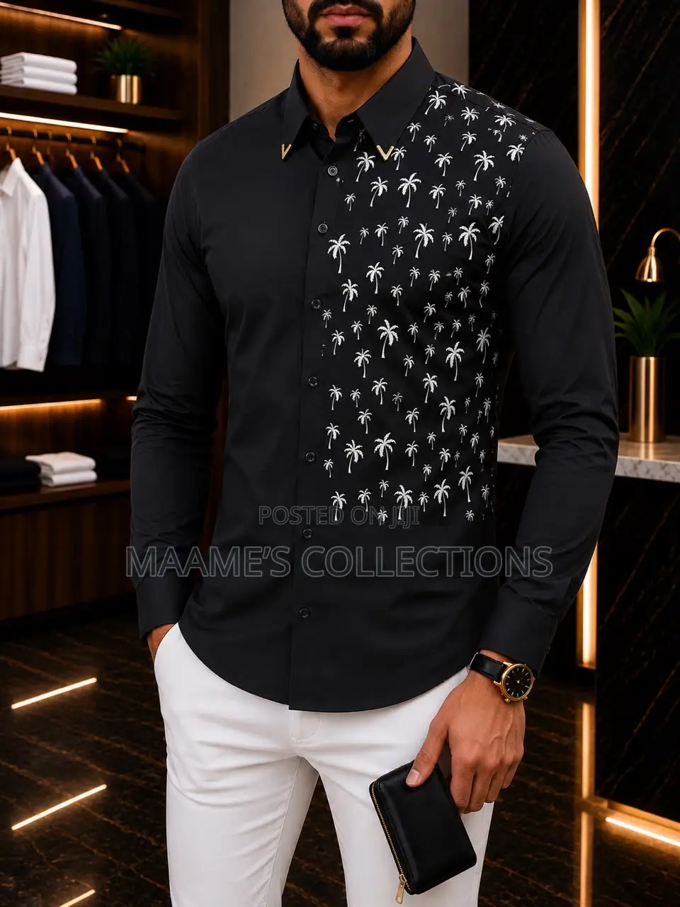 Trendy Long-Sleeve Shirt for Men