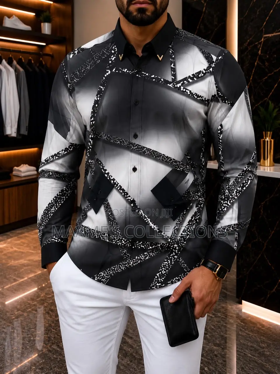 Trendy Long-Sleeve Shirt for Men