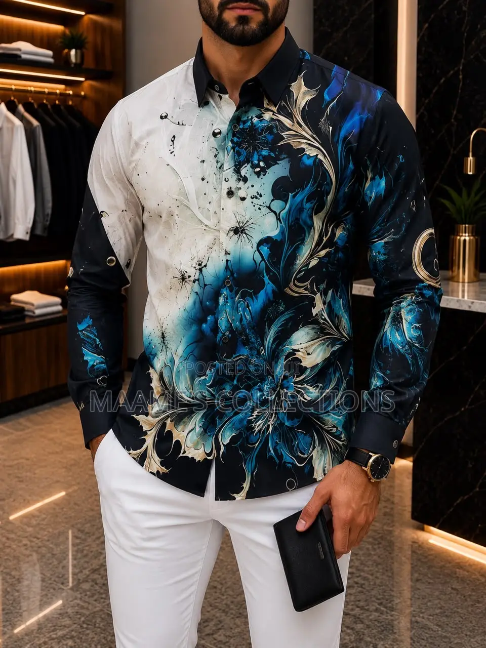 Trendy Long-Sleeve Shirt for Men