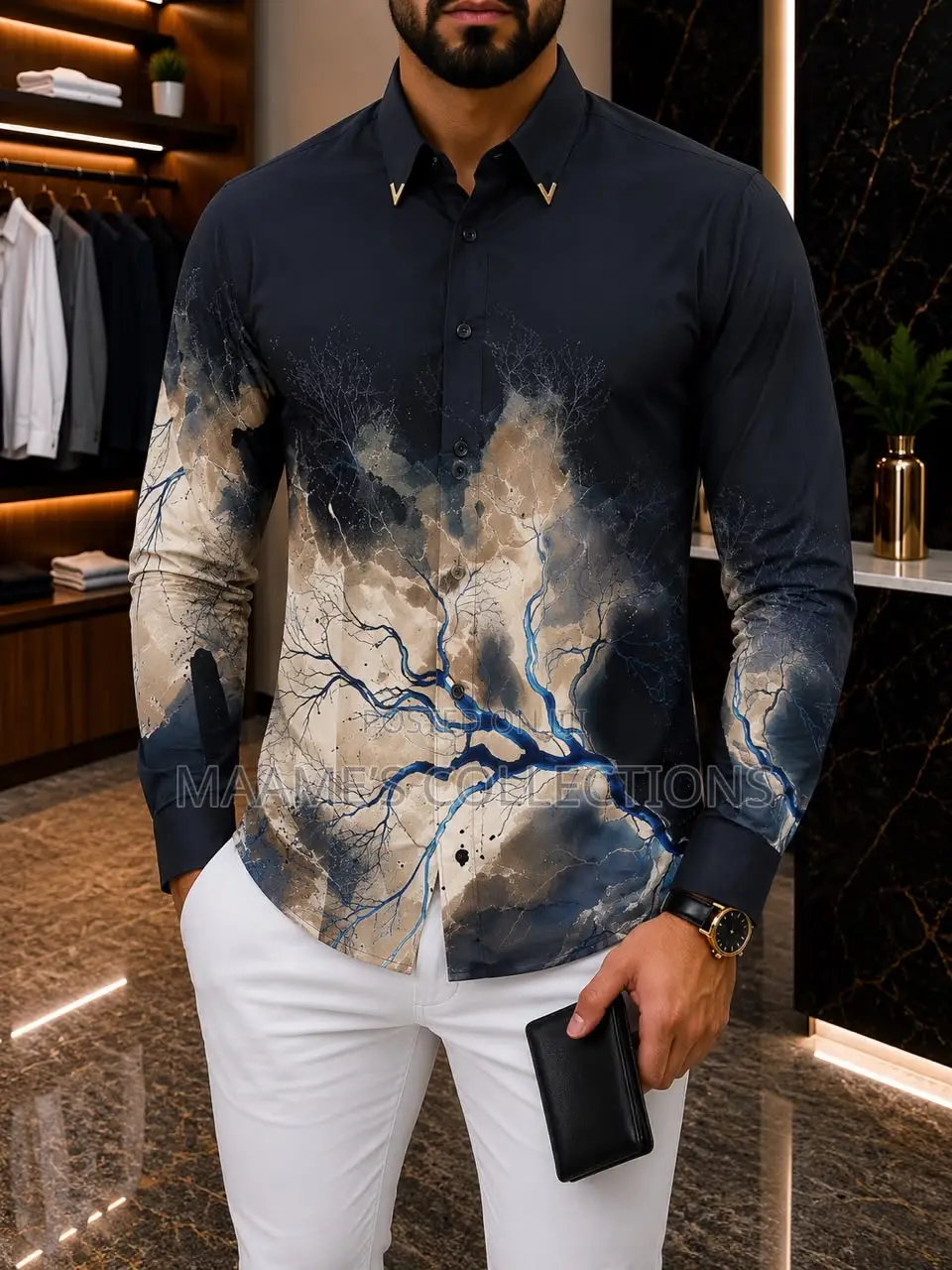 Trendy Long-Sleeve Shirt for Men