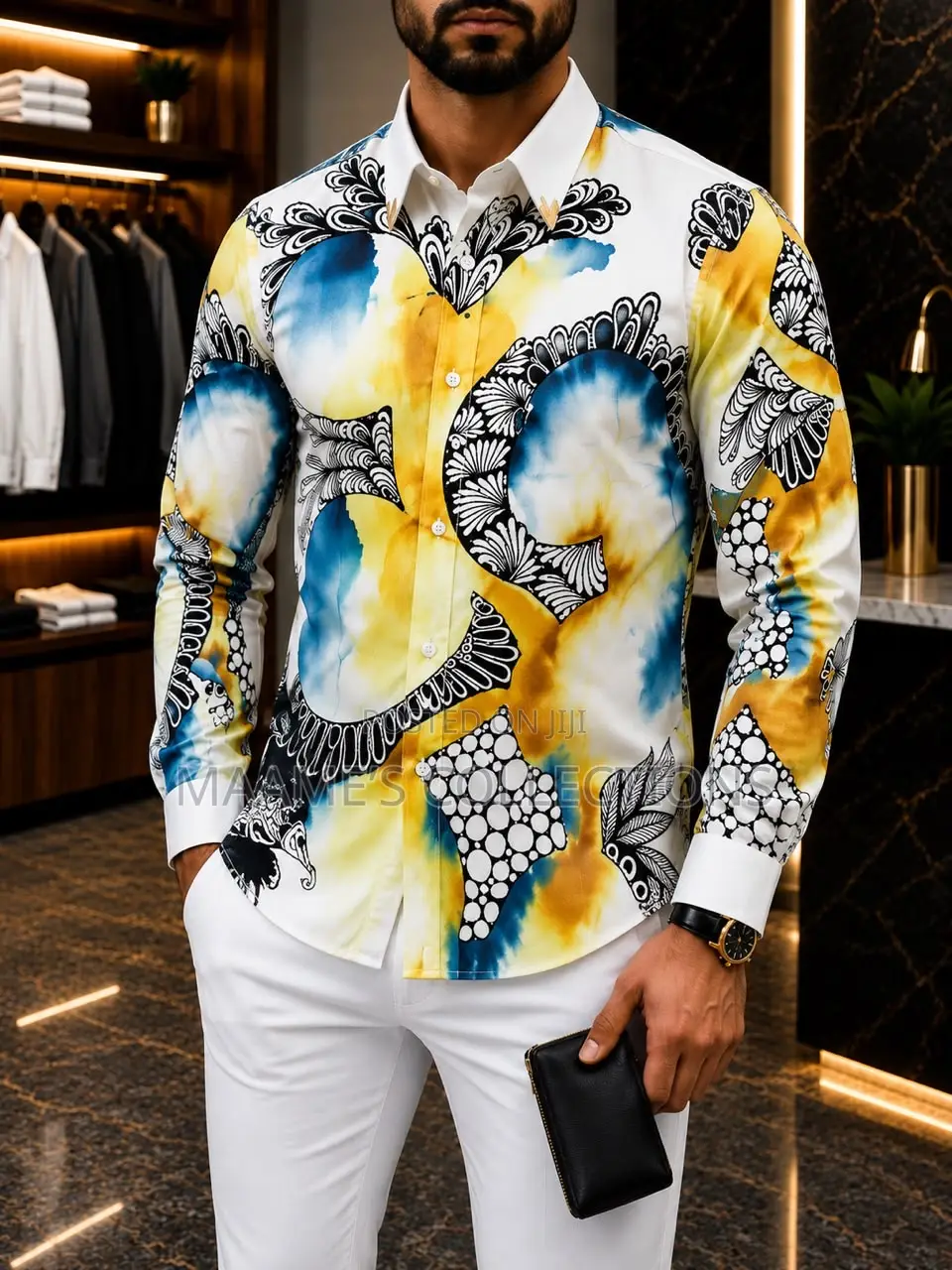 Trendy Long-Sleeve Shirt for Men