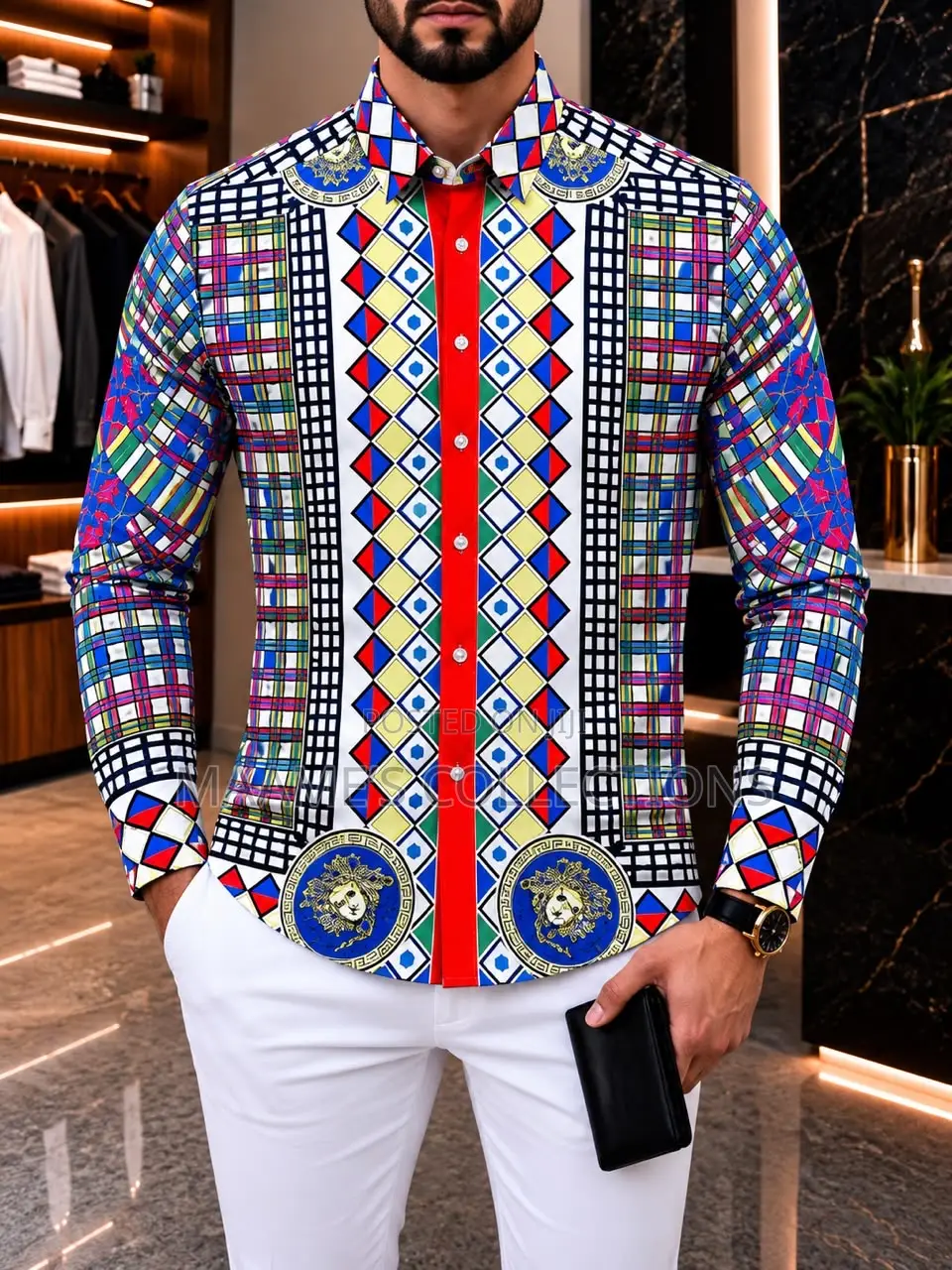 Trendy Long-Sleeve Shirt for Men