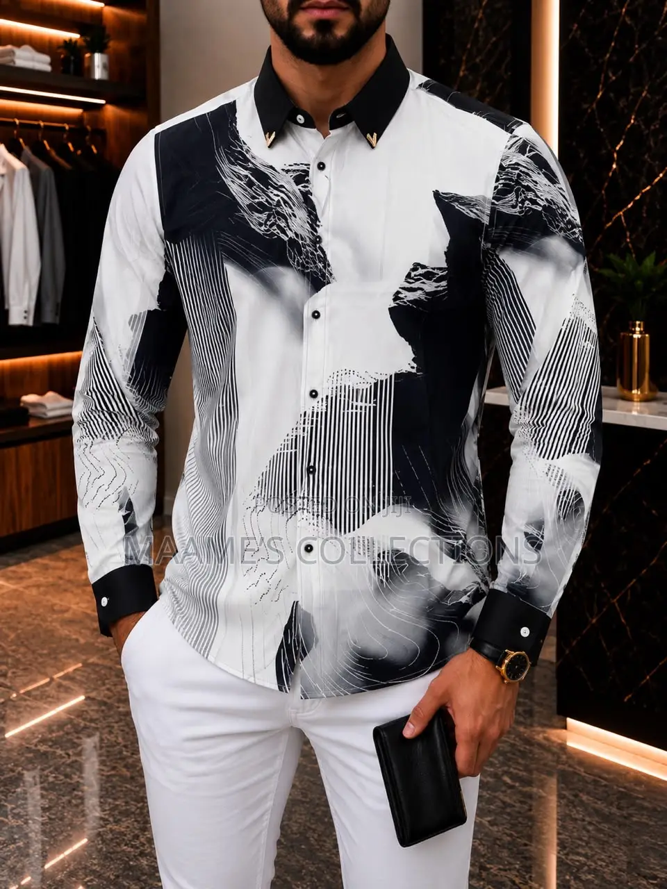 Trendy Long-Sleeve Shirt for Men
