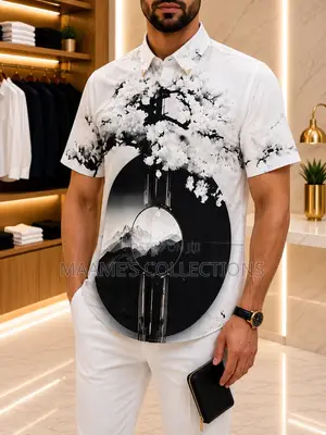 Men’s Premium Tropical Print Short Sleeve Shirt