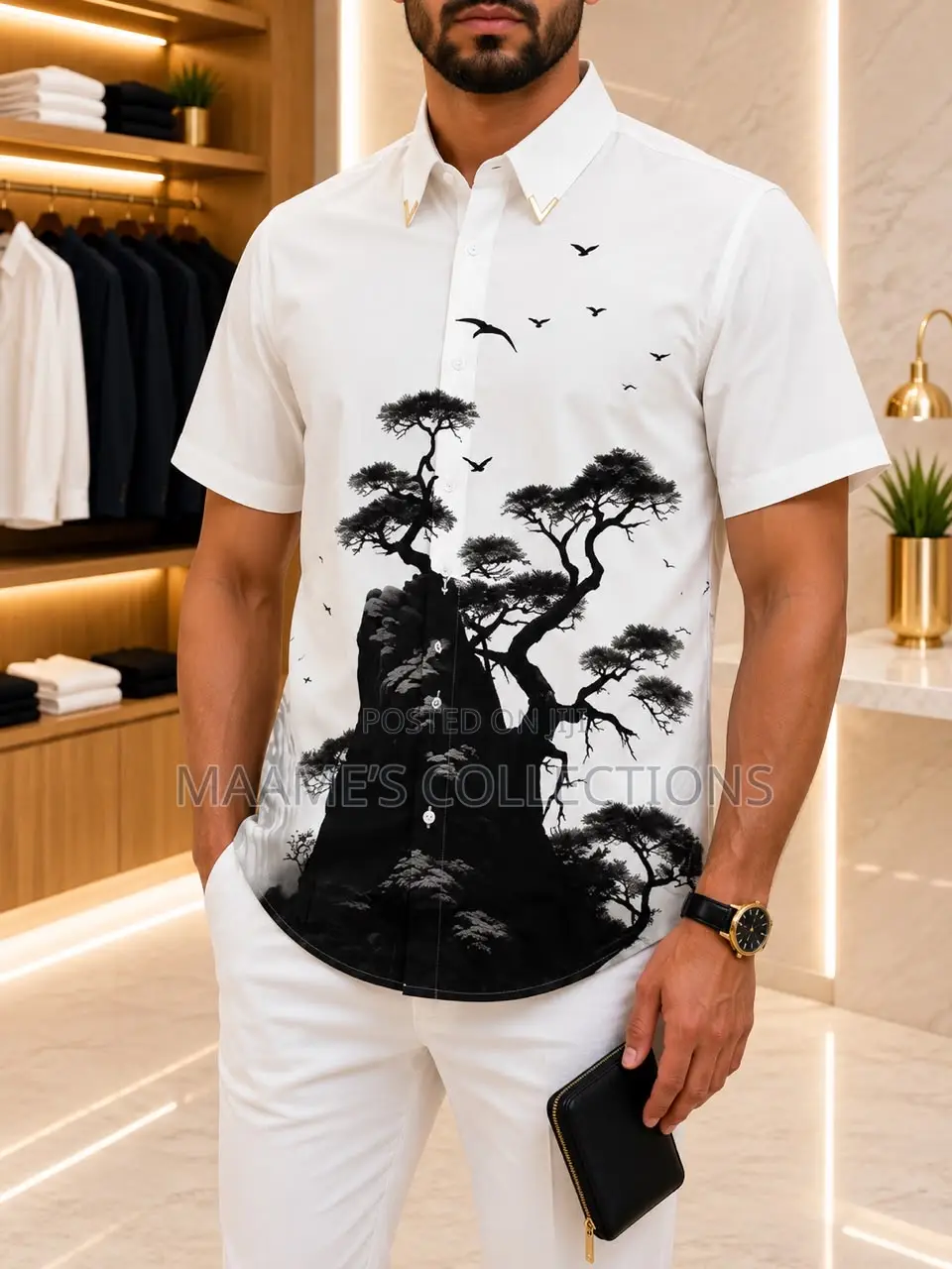 Men’s Designer Print Short Sleeve Shirts