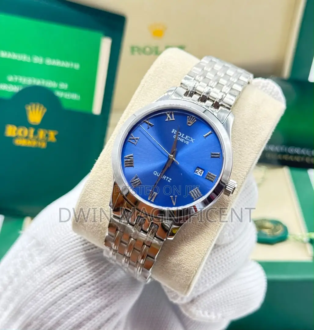 Rolex Geneve Quartz Watch With Roman Numerals