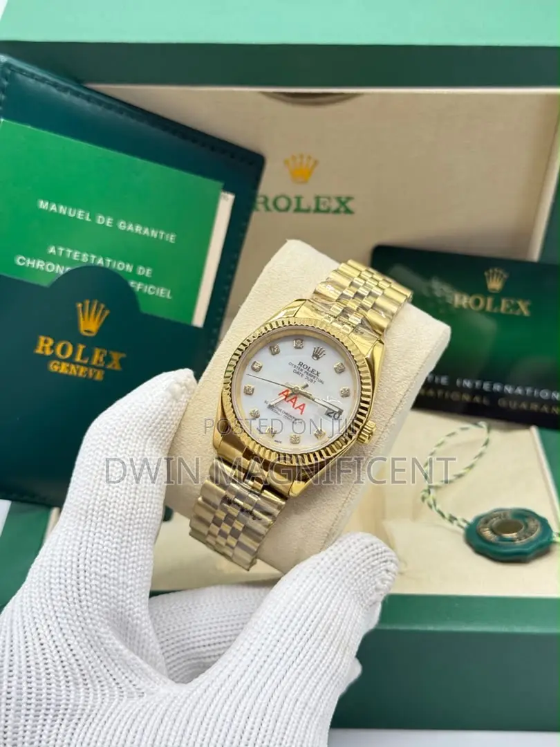 Rolex Geneve Quartz Watch With Roman Numerals
