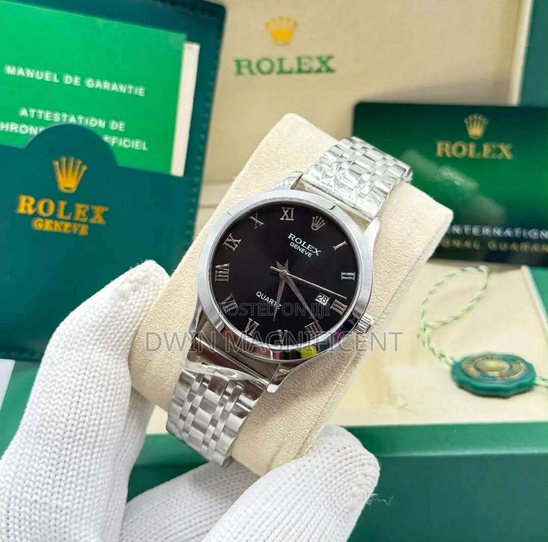 Rolex Geneve Quartz Watch With Roman Numerals