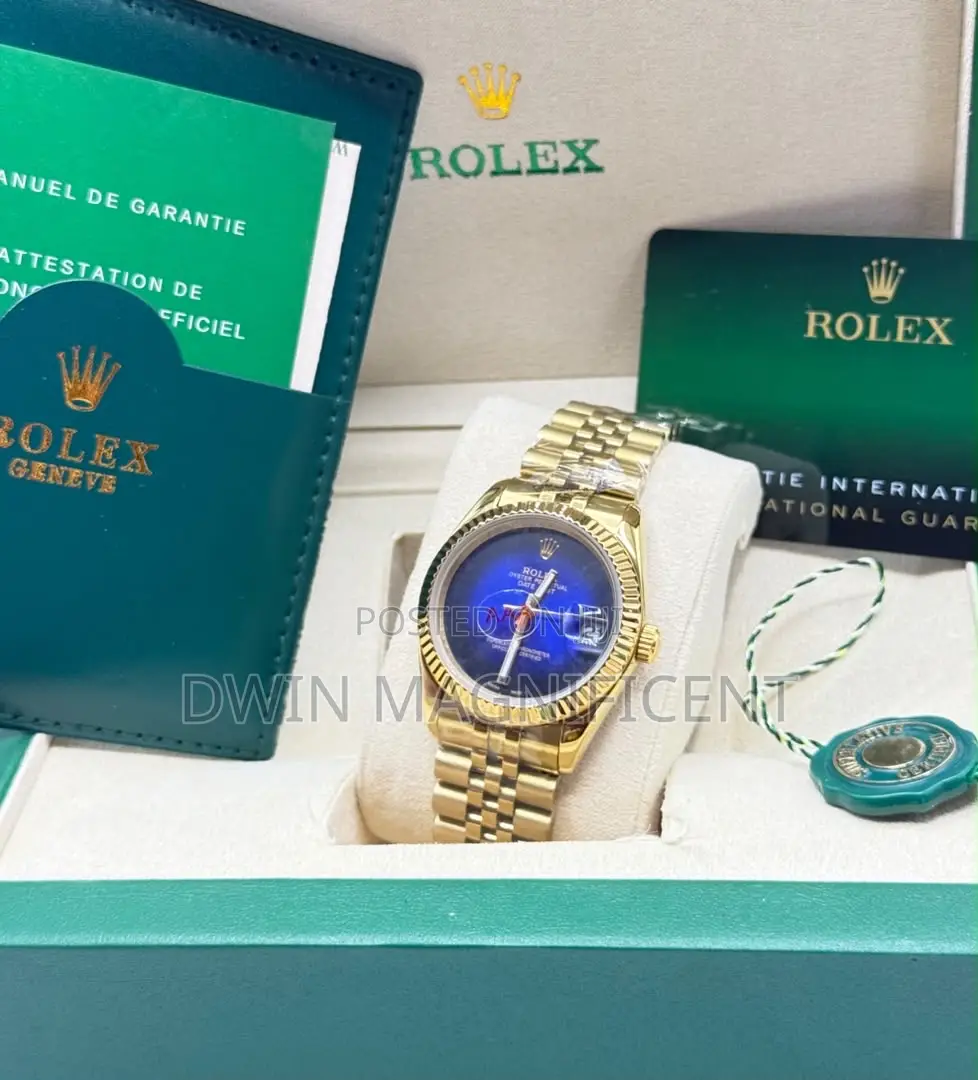 Rolex Geneve Quartz Watch With Roman Numerals