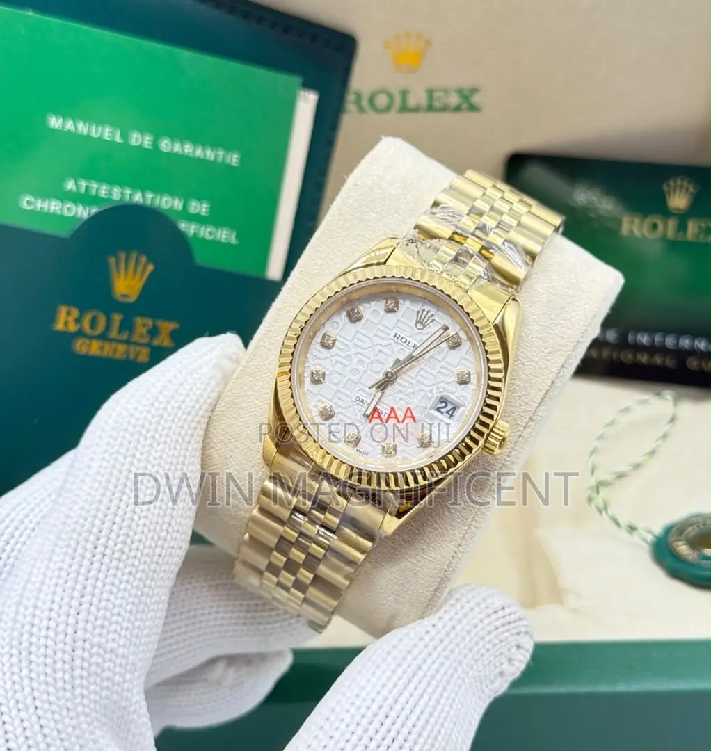 Rolex Geneve Quartz Watch With Roman Numerals