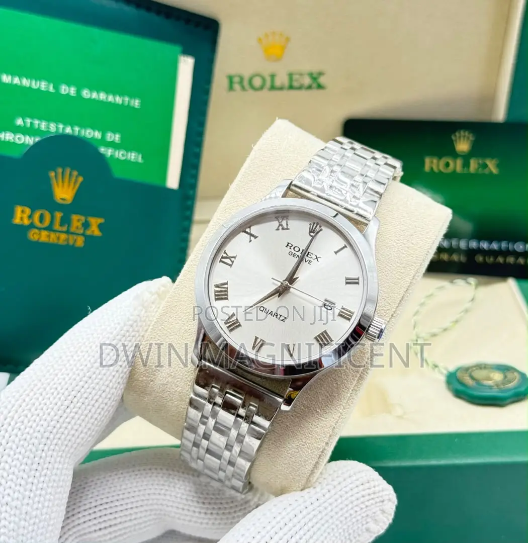 Rolex Geneve Quartz Watch With Roman Numerals
