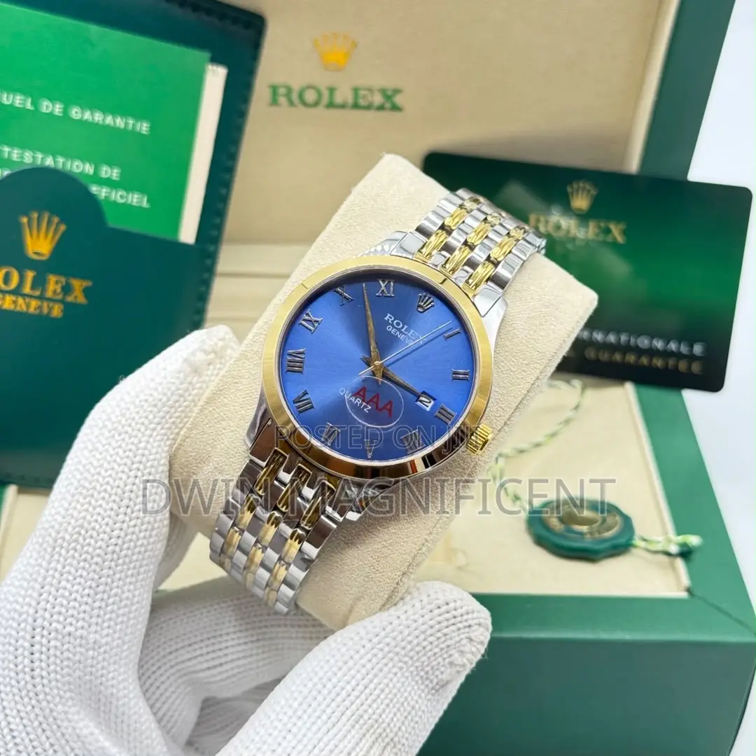 Rolex Geneve Quartz Watch With Roman Numerals