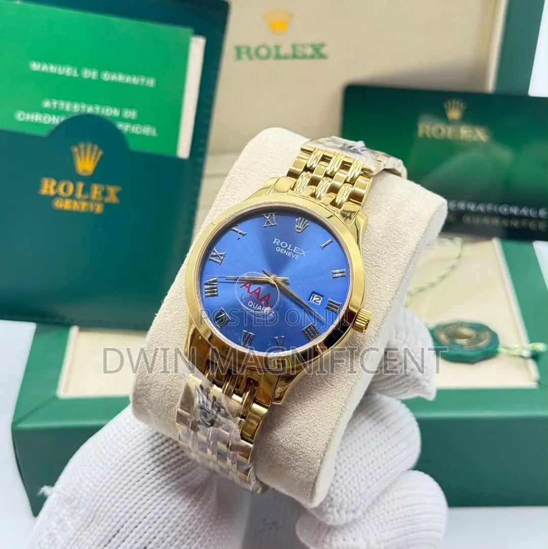 Rolex Geneve Quartz Watch With Roman Numerals