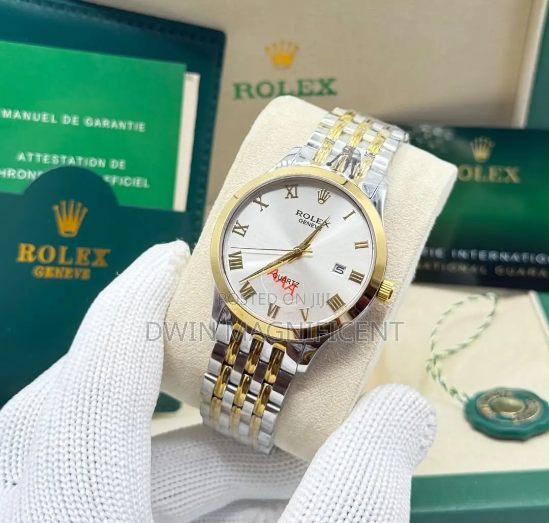 Rolex Geneve Quartz Watch With Roman Numerals