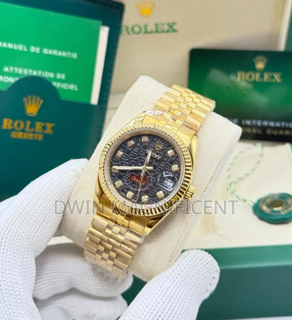 Rolex Geneve Quartz Watch With Roman Numerals