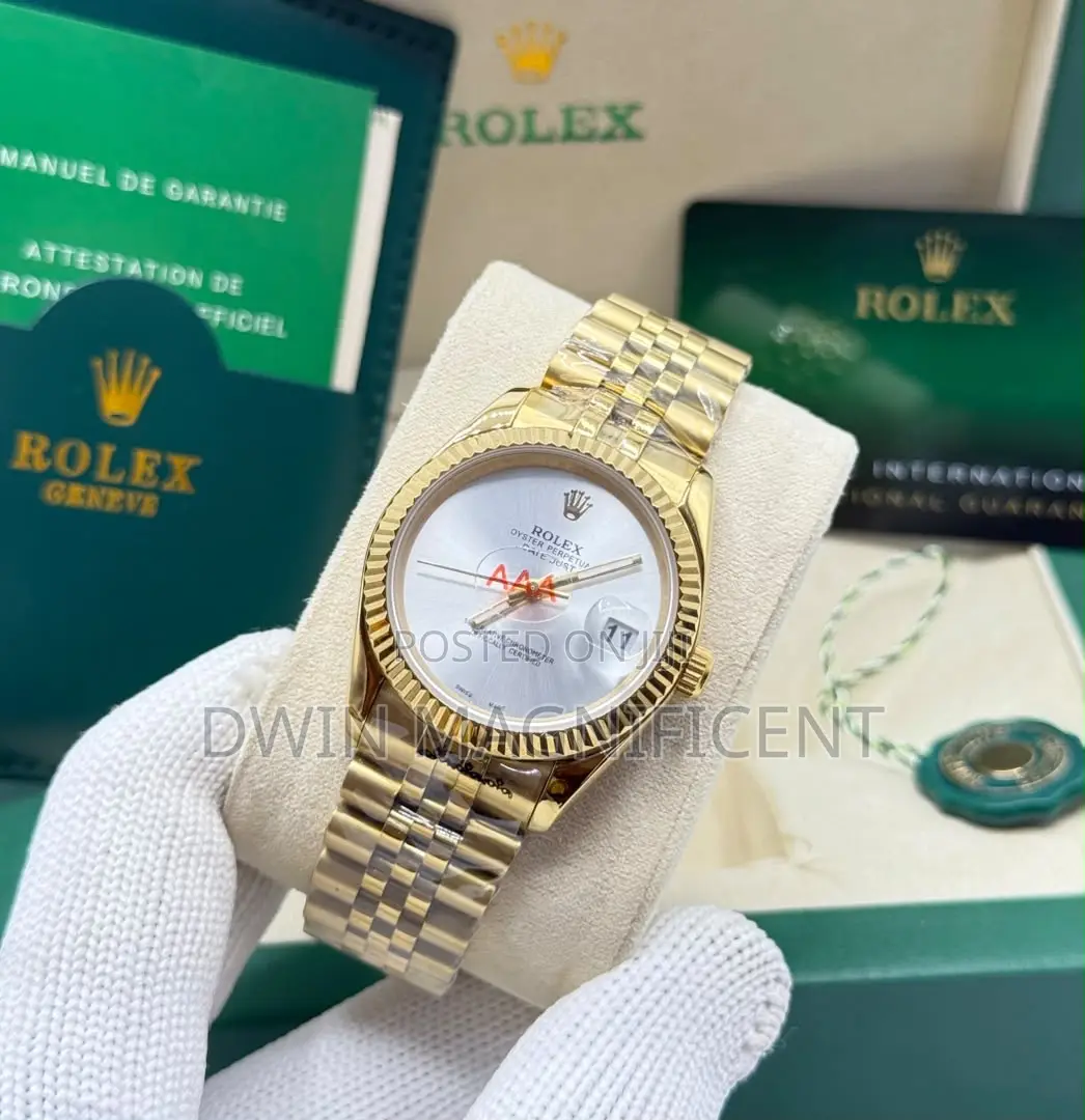 Rolex Geneve Quartz Watch With Roman Numerals