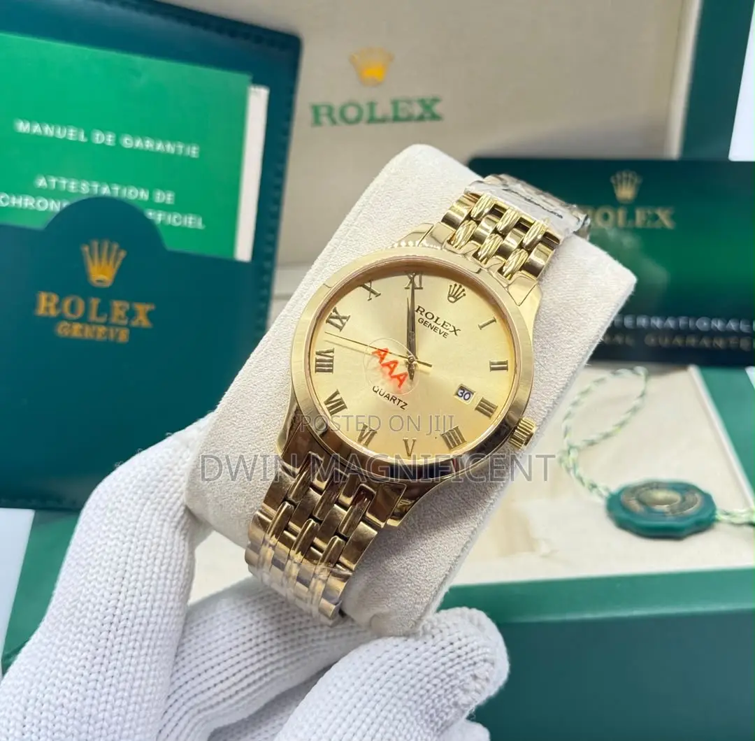 Rolex Geneve Quartz Watch With Roman Numerals