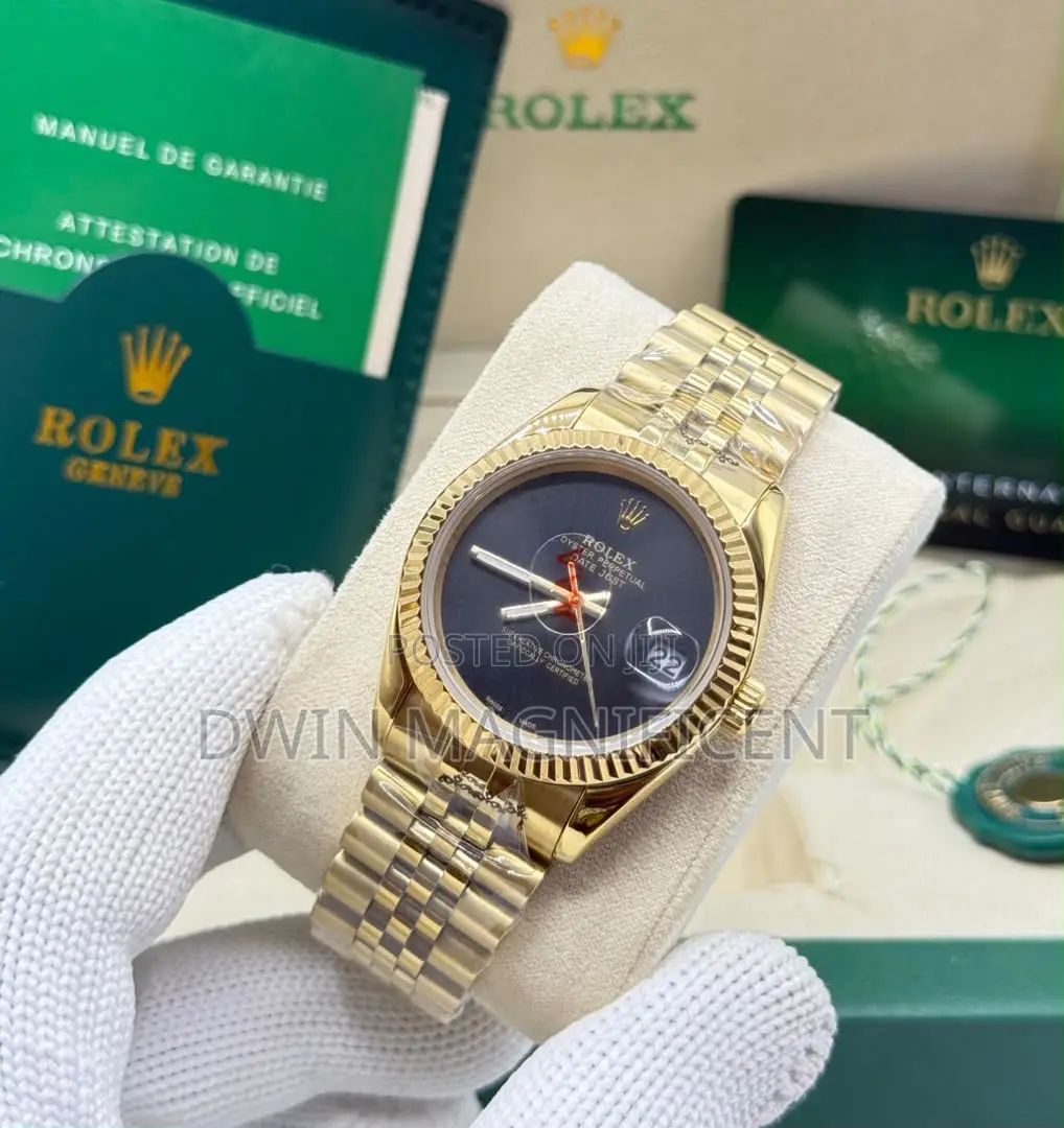 Rolex Geneve Quartz Watch With Roman Numerals