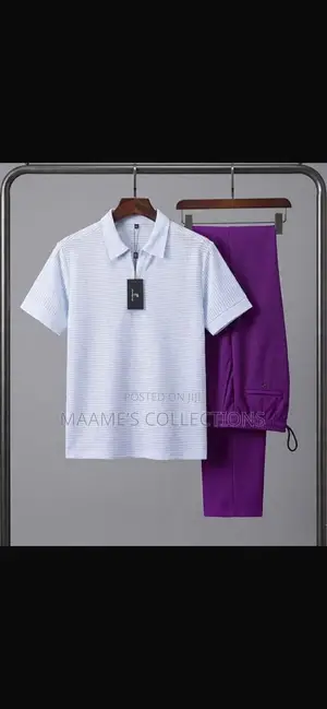 Men's Casual Top and Down Trouser 2-Piece Set