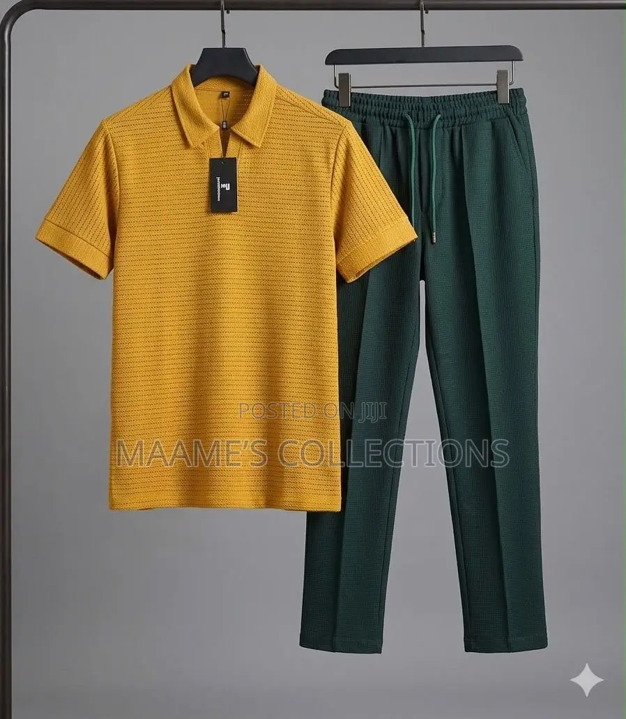 Men's Casual Top and Down Trouser 2-Piece Set