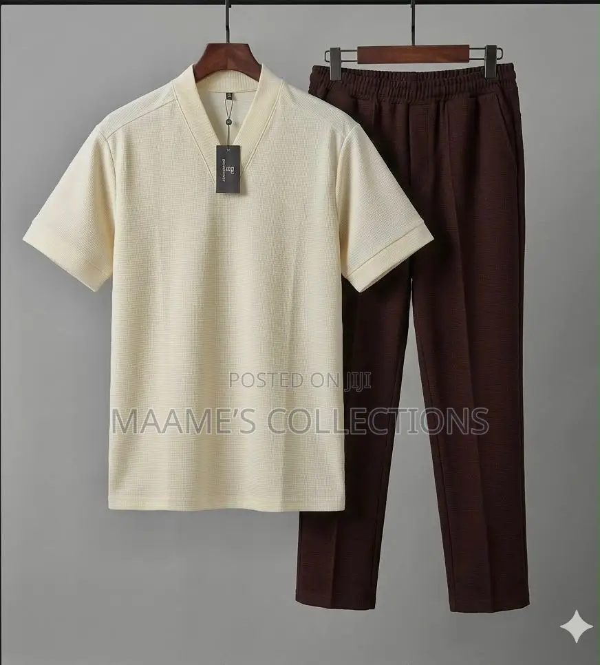 Men's Casual Top and Down Trouser 2-Piece Set