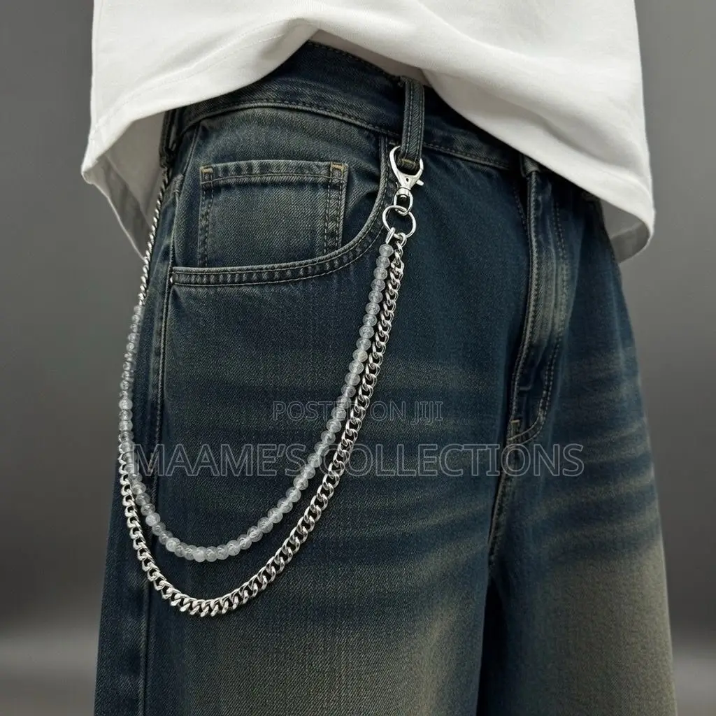 Unisex Beaded Wallet Chain / Jeans Chain