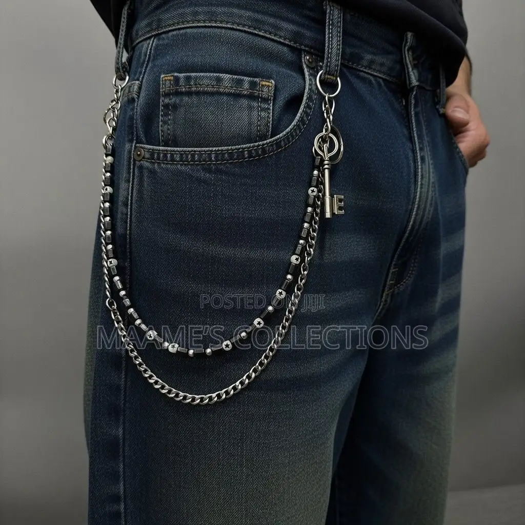Unisex Beaded Wallet Chain / Jeans Chain