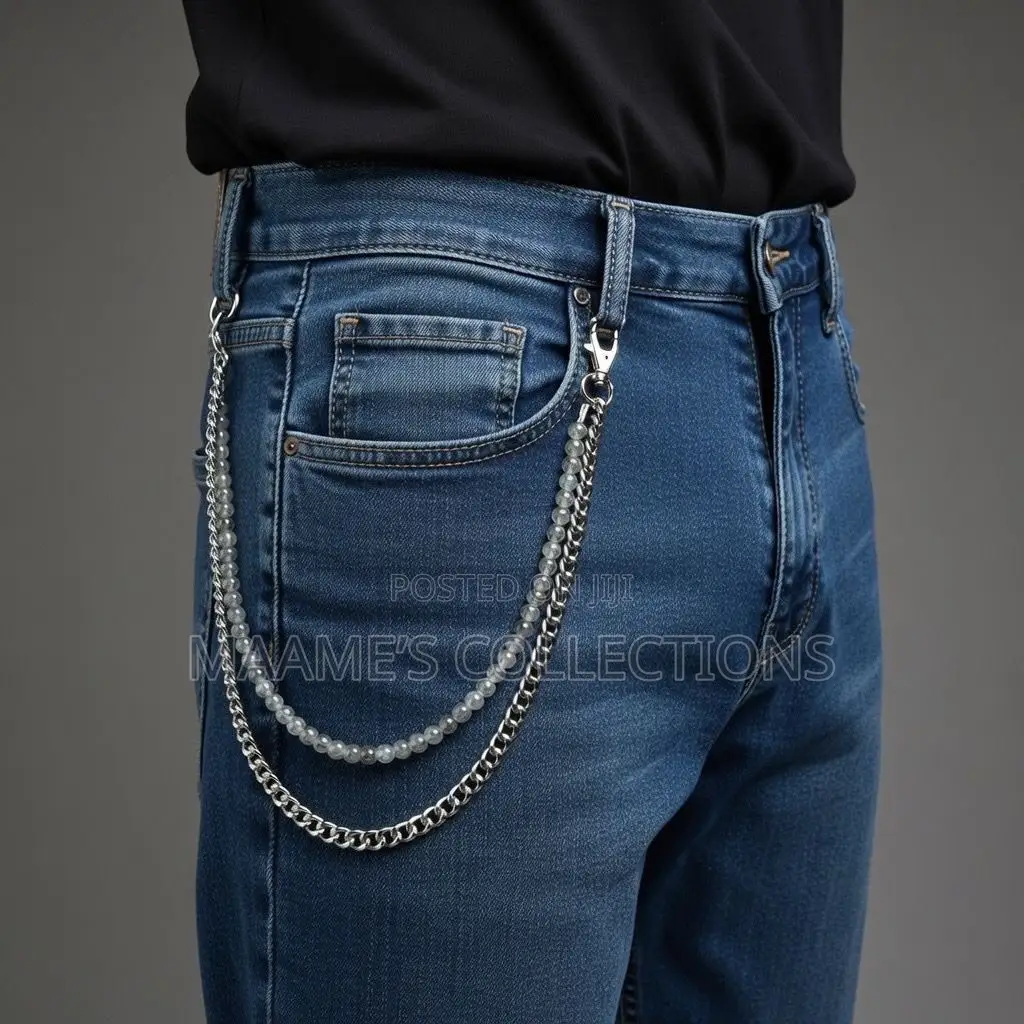 Unisex Beaded Wallet Chain / Jeans Chain