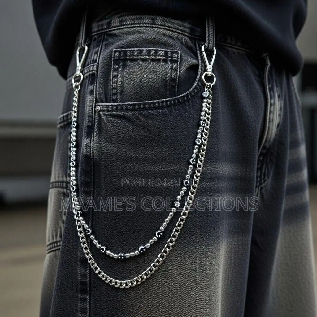 Unisex Beaded Wallet Chain / Jeans Chain