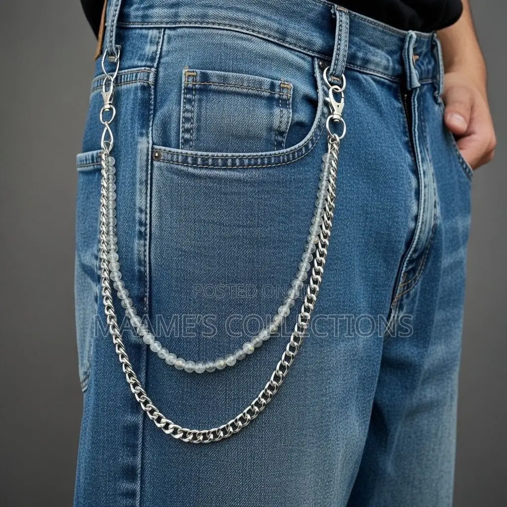 Unisex Beaded Wallet Chain / Jeans Chain