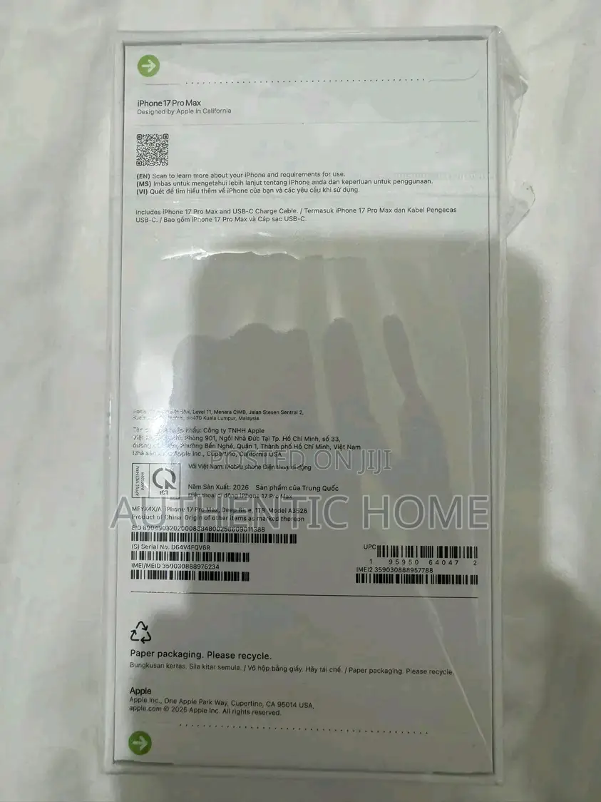 New Apple iPhone 17 Pro Max 1 TB Blue