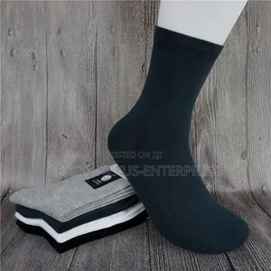 Mid-Calf Socks - Black ,White, Dark Grey, Dark Blue Light Grey